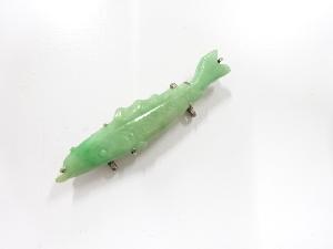 アンティーク　本翡翠　帯留め